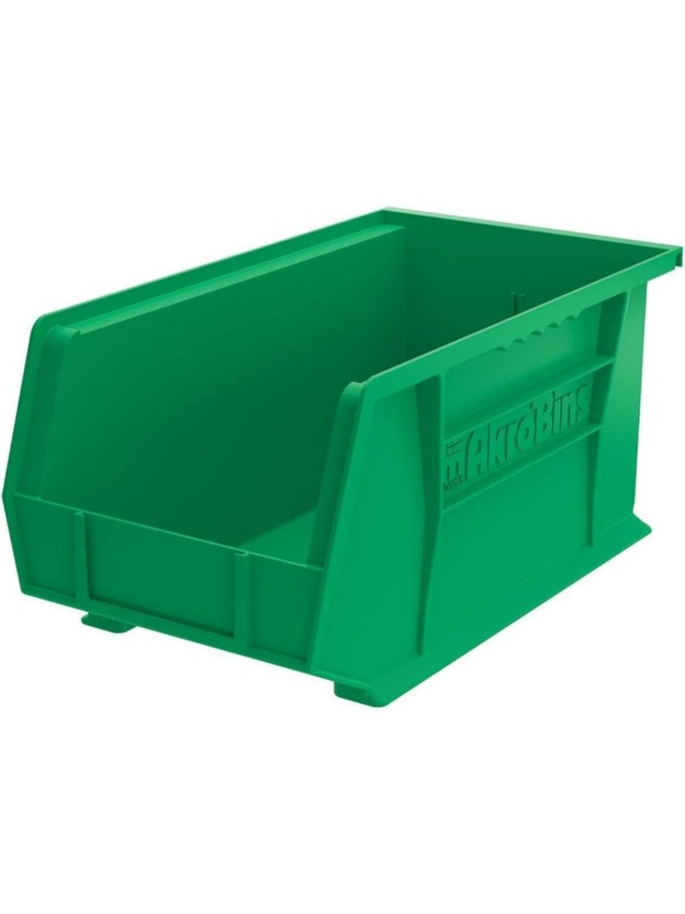 Stackable Plastic Storage Bins - 15"x8"x7" Green Organizer Bins, 12-Pack